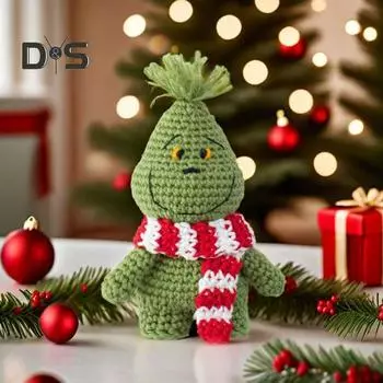 Рождественский набор для вязания крючком. Набор для начинающих по вязанию крючком с пошаговыми видеоуроками. Набор для вязания Санта-Клауса, Щелкунчика и зеленого эльфа для начинающих. A