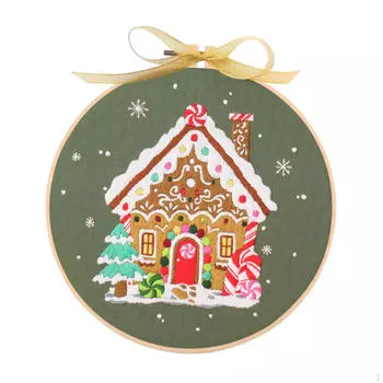 Рождественский набор для вышивания Набор для рукоделия с инструкциями Наборы для вышивки крестиком своими руками Материал House