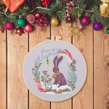 Рождественский набор для вышивания Набор для творчества Аксессуары для творческого домашнего декора DIY Материал Упаковка Рождество Polar Bear