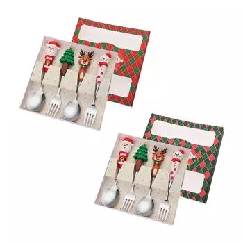 Рождественский набор ложек и вилок для рождественских столовых приборов для подарка на свадьбу, ресторан