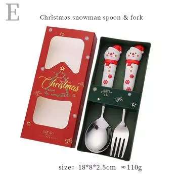 Рождественский набор ложки и вилки One Size