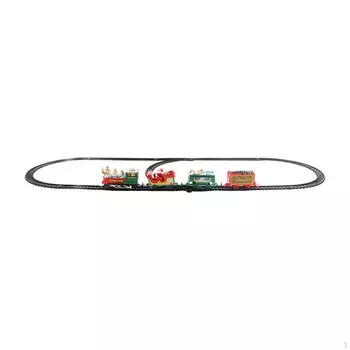 Рождественский набор поездов, праздничные аксессуары, прочный локомотив, игра для детей 3, 4, 5, 6 лет