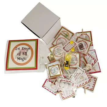 Рождественский набор Рождественский 24-дневный Адвент-календарь Набор игрушек Подарок на украшение Детский подарок Поздравительная открытка Подарок One Size белый