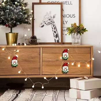 Рождественский набор ручек для дверцы шкафа, простая установка, универсальные праздничные чехлы для кухонных ручек с гномами, аксессуары для вечеринок F