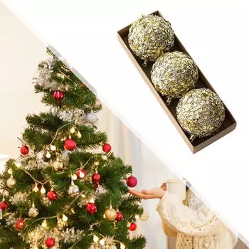 Рождественский набор шаров, елочные украшения, удобные проекты «сделай сам», декоративные шары для 8cm_Gold