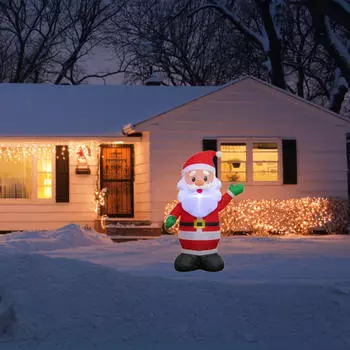 Рождественский надувной Санта-Клаус, украшение для двора, забавный большой реквизит, устойчивый к погодным условиям, Рождество Style B