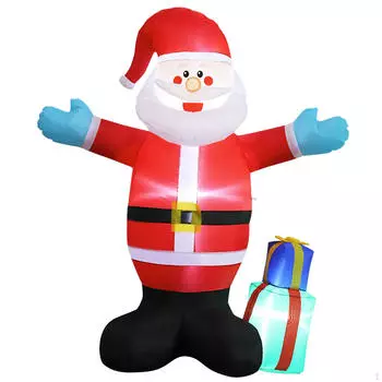 Рождественский надувной Санта-реквизит Рождественский декор для двора, заднего двора, на открытом воздухе, в помещении