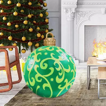Рождественский надувной шар для наружного украшения 50 см. Шар-украшение Green