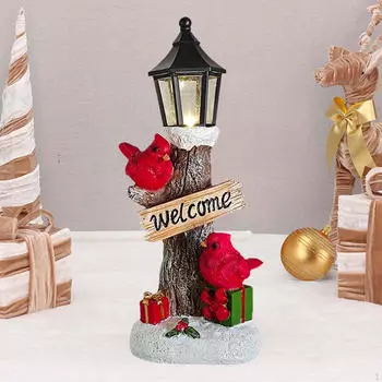 Рождественский настольный декоративный орнамент скульптура статуя декоративный светодиодный смоляной фонарь для