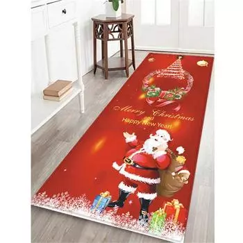 Рождественский нескользящий входная дверь коврик для ванной комнаты Крытый ковер Коврик Декор Ковер 60*40cm