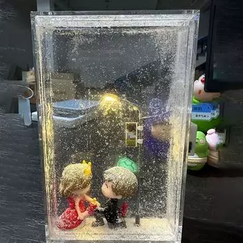 Рождественский ночник, прикроватная лампа, Санта-Клаус, украшение, пара, кукла, снеговик, снежный пейзаж, украшение ручной работы своими руками