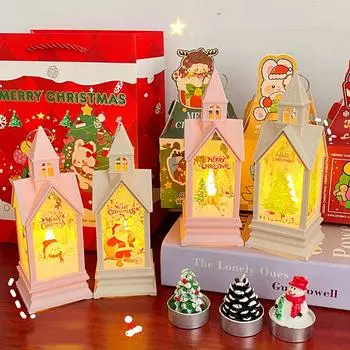 Рождественский ночник Старик Снеговик Лось Подвесной светильник Держатель Рождественская елка 2024 Украшение Рождественский подарок Украшение для дома