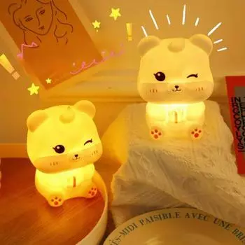 Рождественский ночник светодиодный декоративный медведь девочка дети игрушка подарок лампа для спальни прикроватные светильники bear Lamp