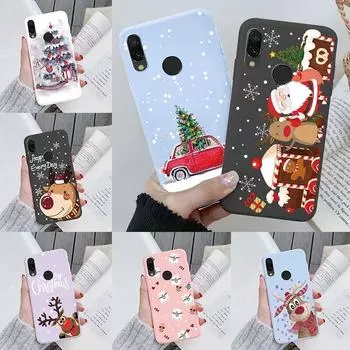 Рождественский Новогодний чехол для Redmi 7 7A, чехлы для телефонов с мультяшным оленем, Санта-Клаусом, чехол, мягкий силиконовый чехол для Xiaomi Redmi 7, противоударный защитный чехол Redmi 7