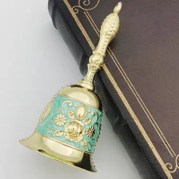 Рождественский обеденный колокольчик, настольный колокольчик, портативный металлический звонок в винтажном стиле ретро