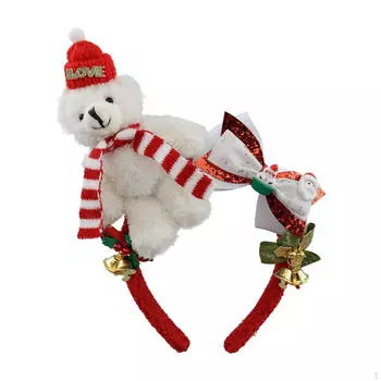 Рождественский ободок в виде медведя для ролевой игры на день рождения White Red