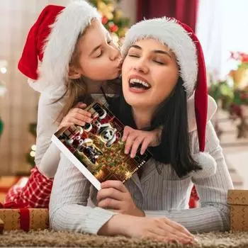 Рождественский обратный отсчет для девочек 2024 года, сюрприз, игрушка, 24-дневный рождественский календарь, подарок, милый мультяшный многофункциональный декор, детский подарок