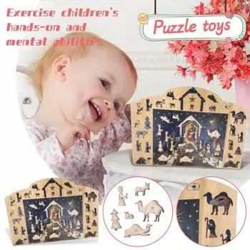 Рождественский обратный отсчет Головоломка Украшение Головоломка Домашний Настольный Орнамент One Size белый