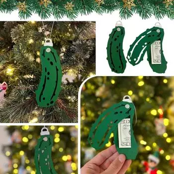 Рождественский огурец, рождественский огурец, держатель денег, наполнитель для денежного чулка, для украшения дома на рождественскую елку