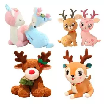 Рождественский олень плюшевые куклы Sika Dee мягкие животные мультфильм забавные игрушки для детей детский рождественский подарок вечеринка декор подушка see choice option