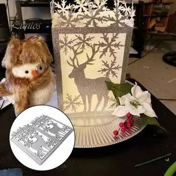 Рождественский олень резки штамп DIY тиснение трафарет Скрапбукинг бумажные карты декор