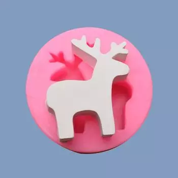 Рождественский олень Силиконовая форма Ароматерапевтический пластырь Силиконовая форма Украшения для торта Помадка Инструменты для сахарного ремесла Силиконовая форма