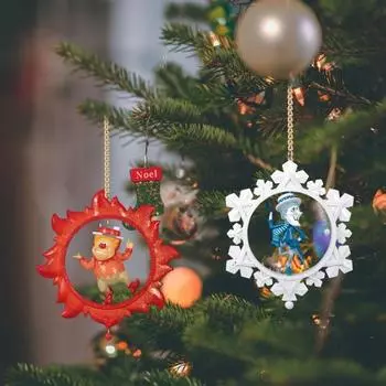 Рождественский орнамент Год без Санта-Клауса Прялка Heat/Snow Скупой Санта-коллекционер синий