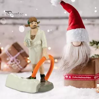 Рождественский орнамент на батарейках, светодиодный светильник, скульптура из смолы, украшение для дома, праздничные праздничные украшения