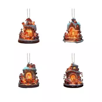 Рождественский орнамент подвеска акриловый подарок украшение подвеска (2D-плоскость) One Size