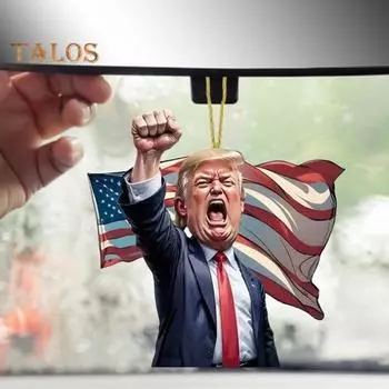 Рождественский орнамент, подвесной кулон с шнурком, легко повесить, уникальный 2D-дизайн, подвесное украшение для зеркала заднего вида автомобиля A