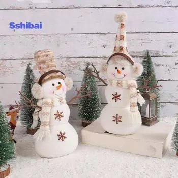 Рождественский орнамент в виде снеговика, очень мягкий, износостойкий, очаровательный внешний вид, игрушка для рождественской вечеринки, украшение для рабочего стола B