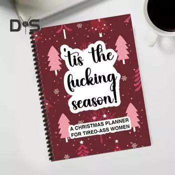 Рождественский планировщик, блокнот для легкого письма, блокнот для праздничных дел, рождественский органайзер, праздничный трекер задач красный