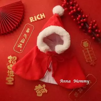 Рождественский плащ для питомца, новогодний плащ для питомца, милый плащ для кошки, шапка, накидка для маленькой собаки, одежда для собак, аксессуары для маленьких собак, щенок S