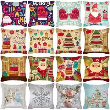 Рождественский плед наволочка Рождественский чехол для подушки зимний праздник вечерние наволочка на молнии декоративная подушка 40x40cm