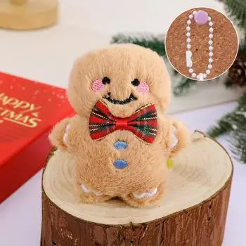 Рождественский плюшевый брелок с изображением Санта-Клауса, снеговика, лося, рождественской елки, кукольной куклы, кулона, автомобильного брелока, сумки, декора