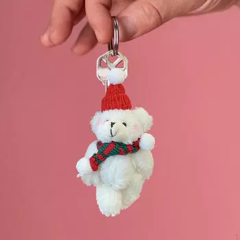 Рождественский плюшевый брелок с изображением животных из мультфильма для взрослых и детей на фестивале White Bear Green Red