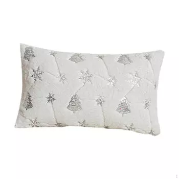 Рождественский плюшевый чехол для подушки, наволочка, мягкое украшение, чехол для кровати, белый
