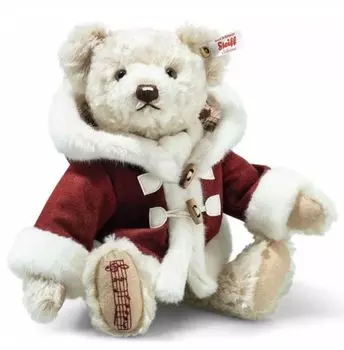 Рождественский плюшевый мишка Steiff Chris 31 см 007507 Японский [Авторизованный продукт]