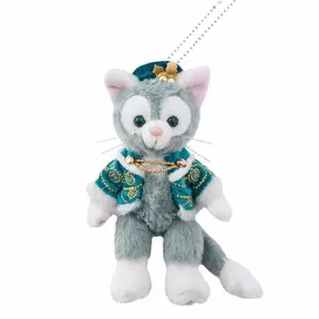 Рождественский плюшевый значок 2019 года, золотой значок с цепочкой, цвет рождественского костюма, одежда Disney Sea Limited Duffy s (Вышивка Джелатони) зелёный