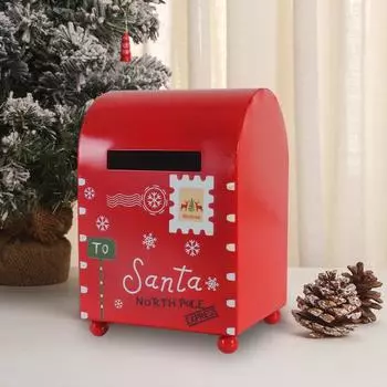 Рождественский почтовый ящик, почтовый ящик Санты, металлические письма в почтовый ящик Санты, рождественские украшения