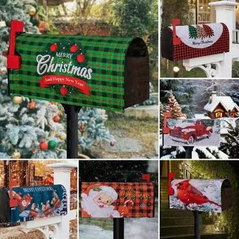 Рождественский почтовый ящик, зимний Санта, рождественская елка, гном, почтовые ящики, обертывания, праздничный декор для почтового ящика, домашний декор G