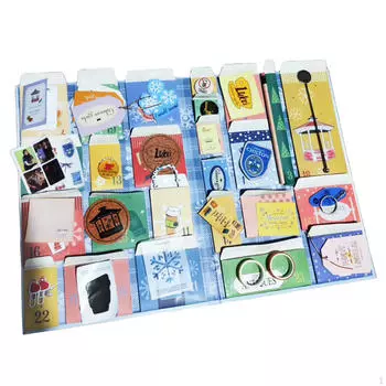 Рождественский подарочный календарь для девочки Ассортимент аксессуаров Универсальный зимний Style B