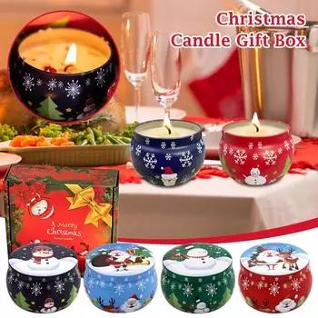 Рождественский подарочный набор ароматерапевтических свечей One Size