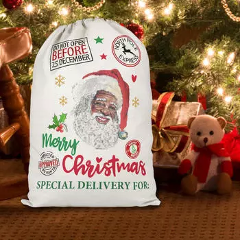 Рождественский подарочный пакет для конфет, портативный наполнитель для чулок, многоразовый, с завязкой, милый праздник Style A