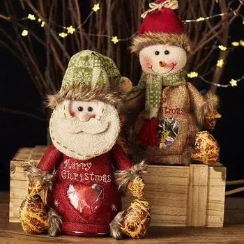 Рождественский подарочный пакет на молнии праздничный Санта-Клаус снеговик лось конфетный пакет рождественская упаковка подарочный держатель для праздничных принадлежностей Snowman