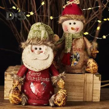 Рождественский подарочный пакет на молнии праздничный Санта-Клаус снеговик лось конфетный пакет рождественская упаковка подарочный держатель для праздничных принадлежностей Santa Claus