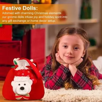 Рождественский подарочный пакет Рождественский снеговик Санта-медведь Лось мешок для конфет Подарочная упаковка с завязкой Мешок для хранения сладостей Мешок для чулок Подарок на вечеринку