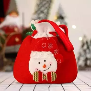 Рождественский подарочный пакет Рождественский снеговик Санта Медведь Лось Конфетный пакет Подарок на шнурке