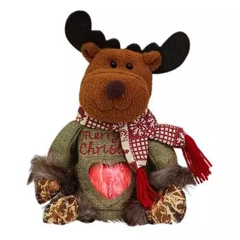 Рождественский подарочный пакет Санта Клаус Олень Снежинка Форма Конфетный пакет Дизайн на молнии Многоразовый тканевый Рождественский мешок для хранения 1pc C