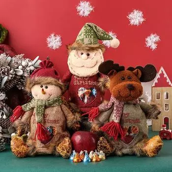 Рождественский подарочный пакет Сочельник Детский мешок конфет Подарочный пакет Рождественские украшения Подарочная коробка